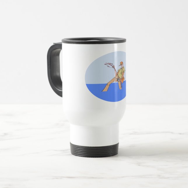 Caneca de viagem ao trabalho do pescador (Frente Esquerda)