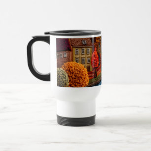 Caneca de Viagem Arte de Bordado do Village de Out