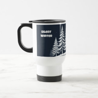 Caneca de Viagem Árvores Silenciosas de Inverno –