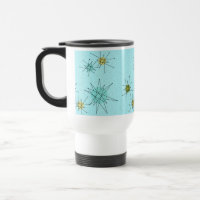 Caneca de viagem atômica azul de Starbursts do ovo