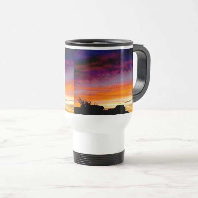 Caneca de viagem bela e vívida Fotografia sunset (Frente Esquerda)