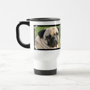 Caneca de viagem bonito do Pug