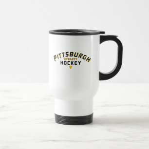 Caneca de viagem Branca de Hockey da Dinastia Pitt