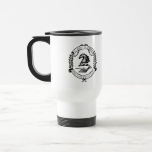 caneca de viagem branca do logotipo 1NJ