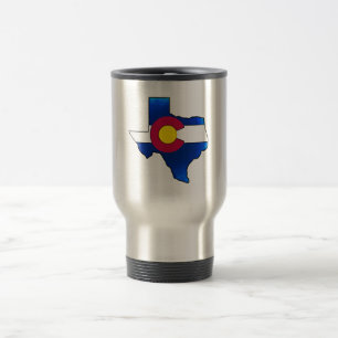Caneca de viagem brilhante da forma de Texas da