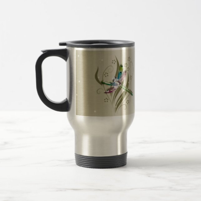 Caneca de viagem Brilhante Dragonfly (Esquerda)