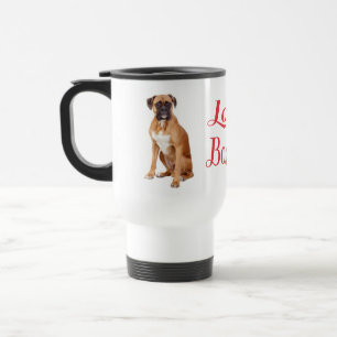 Caneca de Viagem Cachorro Boxer Filhote Vermelho