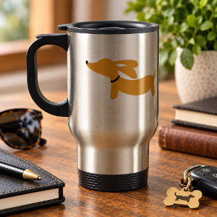 Caneca de Viagem Cachorro Salsicha Dachshund Marro