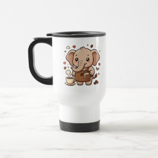 Caneca de Viagem Café Elefante Fofo