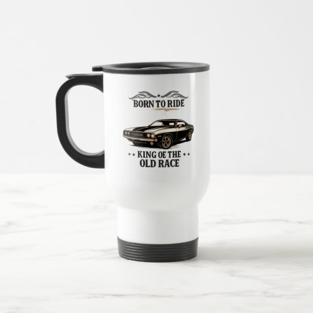 Caneca de Viagem Carro Musculoso Clássico (Esquerda)