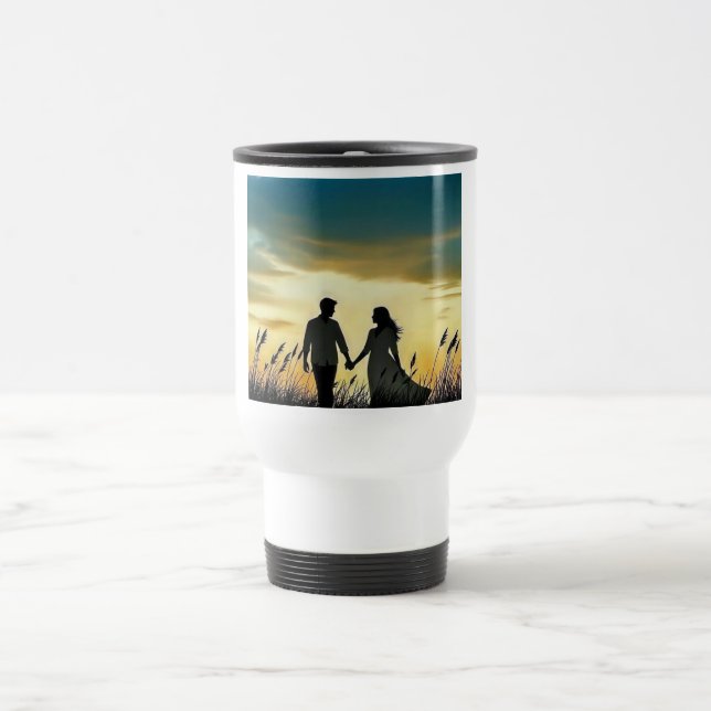 Caneca de Viagem Casal Pôr do Sol (Centro)
