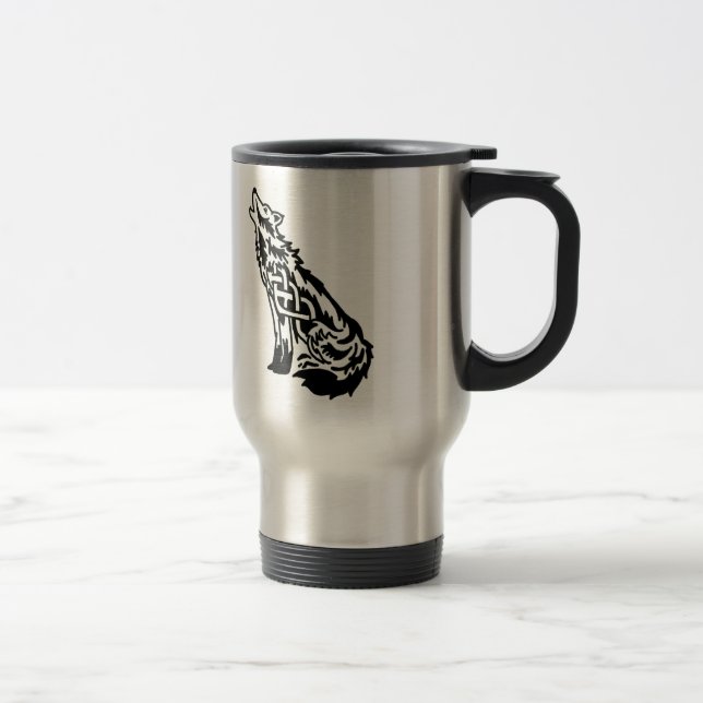 Caneca de viagem Celtic Wolf (Direita)