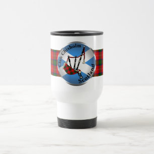 Caneca de viagem Chisholm Tartan Bagpipe