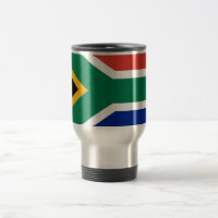 Caneca de viagem com a bandeira de África do Sul