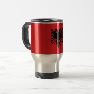 Caneca de viagem com a bandeira de Albânia
