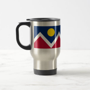 Caneca de viagem com a bandeira de Denver,