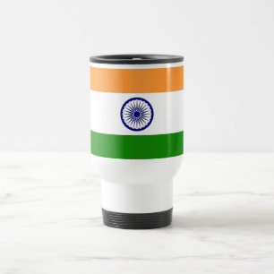 Caneca de viagem com a bandeira de India