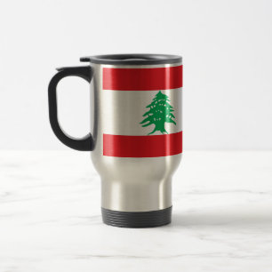 Caneca de viagem com a bandeira de Líbano