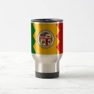 Caneca de viagem com a bandeira de Los Angeles,