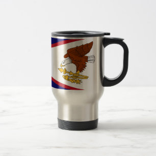 Caneca de viagem com a bandeira do americano Samoa