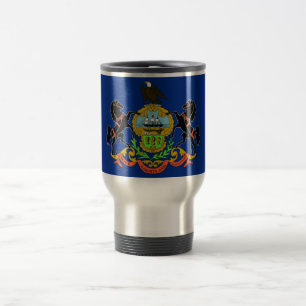 Caneca de viagem com a bandeira do estado de