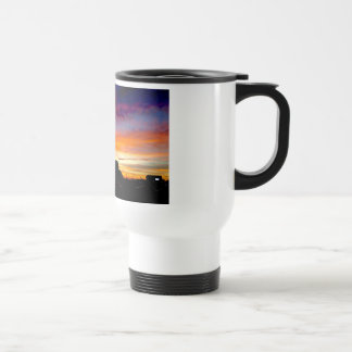 Caneca de viagem com alça e fotografia do Sunset