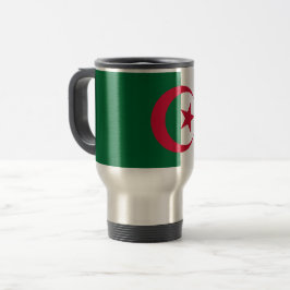 Caneca de viagem com bandeira da Argélia