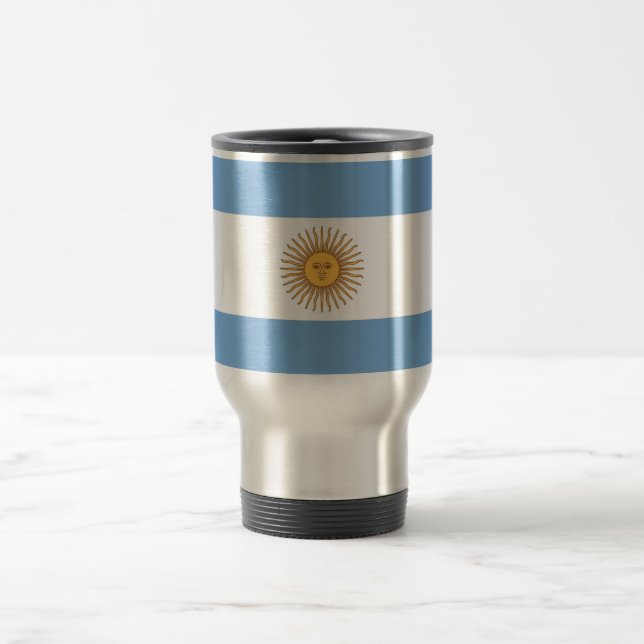 Caneca de viagem com Bandeira da Argentina (Centro)