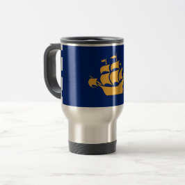 Caneca de Viagem com Bandeira da Cidade de Quebec,