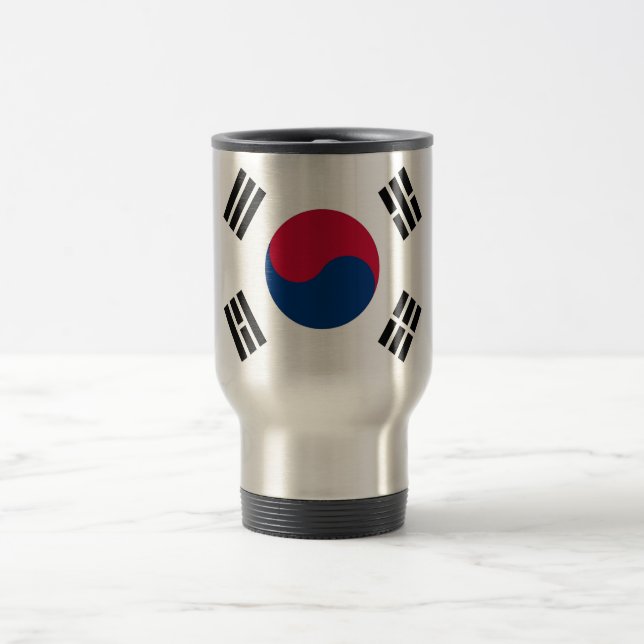 Caneca de viagem com Bandeira da Coreia do Sul (Centro)