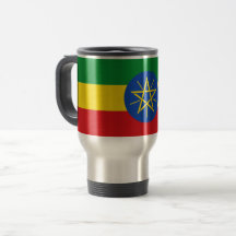 Caneca de viagem com bandeira da Etiópia