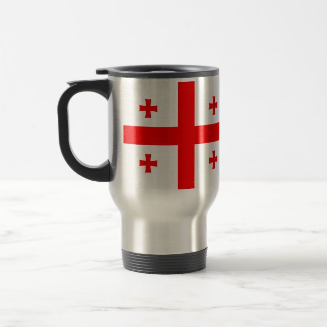 Caneca de viagem com bandeira da Geórgia (Esquerda)