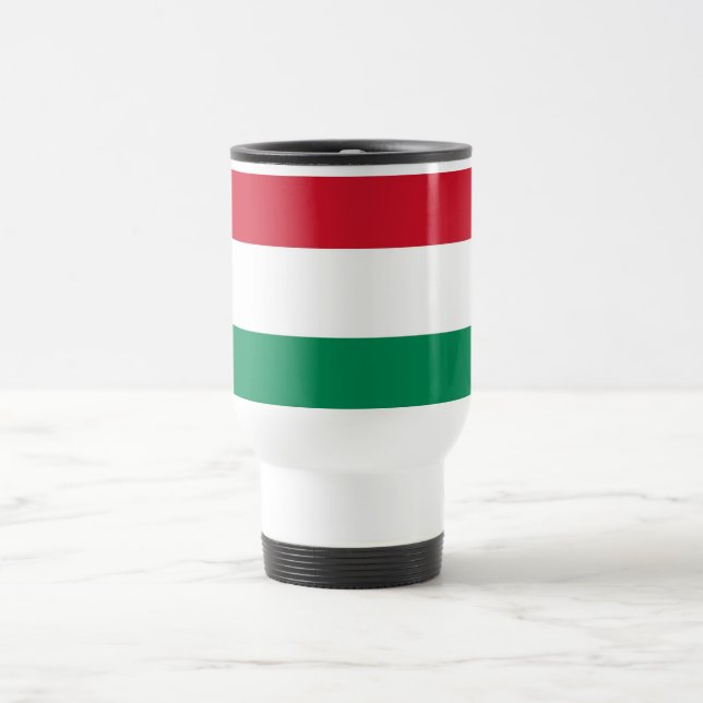 Caneca de viagem com bandeira da Hungria (Centro)