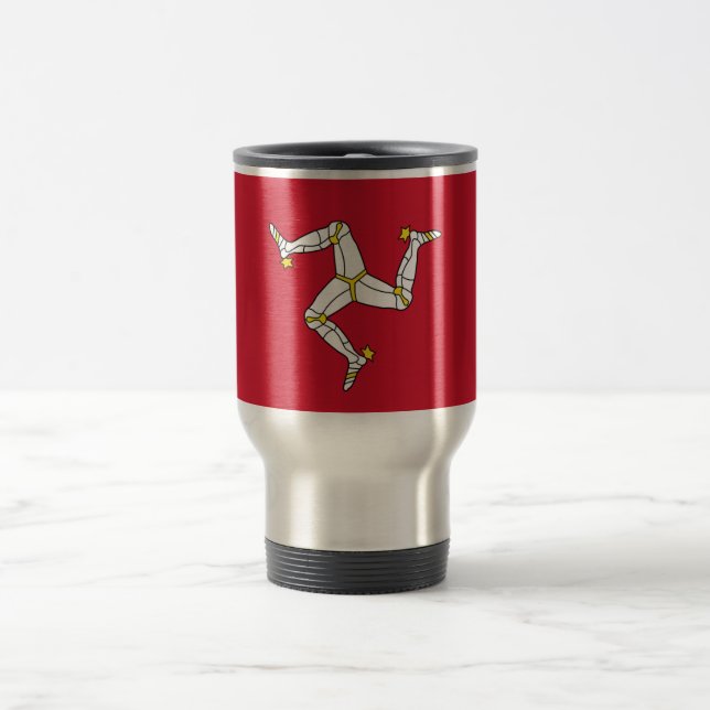 Caneca de viagem com bandeira da Ilha de Man (Centro)