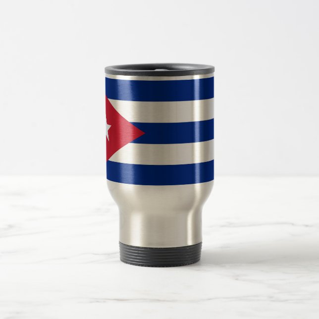 Caneca de viagem com Bandeira de Cuba (Centro)