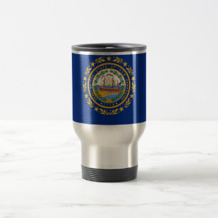 Caneca de viagem com Bandeira de New Hampshire Sta
