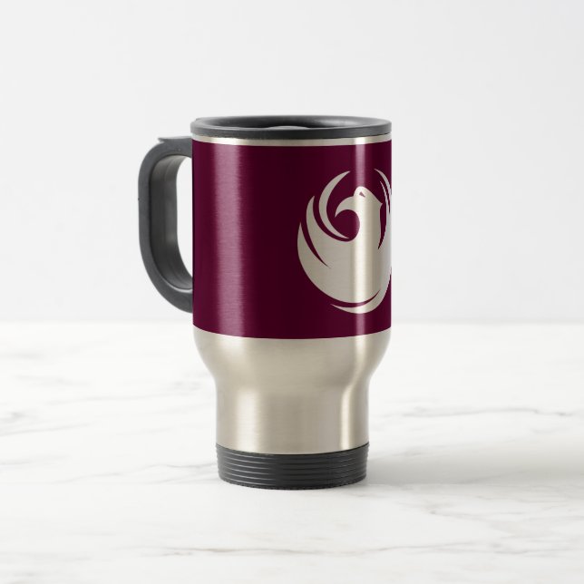 Caneca de Viagem com Bandeira de Phoenix, Arizona (Frente Esquerda)