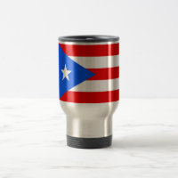 Caneca de viagem com bandeira de Porto Rico - EUA