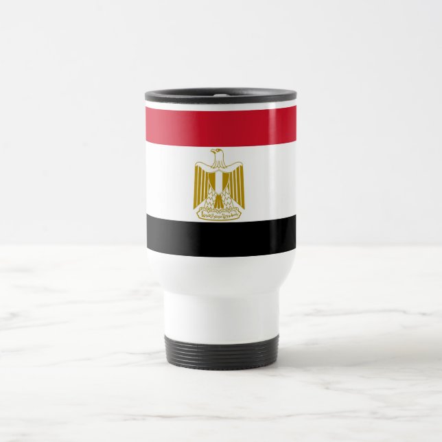Caneca de viagem com Bandeira do Egito (Centro)
