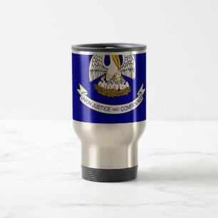 Caneca de viagem com Bandeira do Estado de Louisia