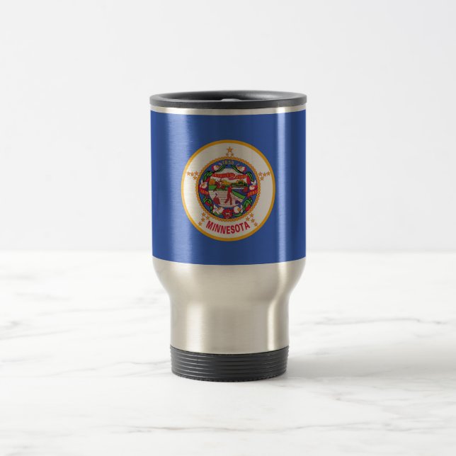 Caneca de viagem com Bandeira do Estado de Minneso (Centro)