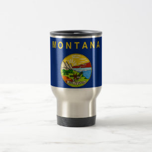 Caneca de viagem com Bandeira do Estado de Montana