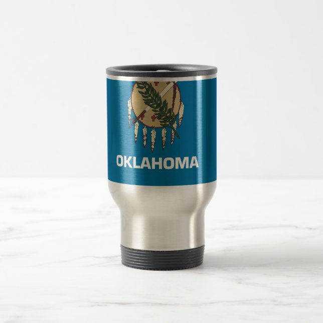 Caneca de viagem com Bandeira do Estado de Oklahom (Centro)