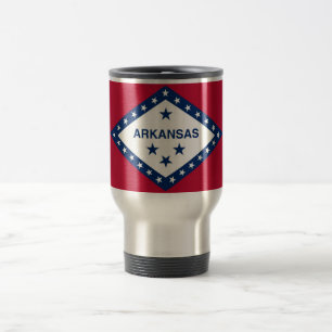 Caneca de viagem com Bandeira do Estado do Arkansa