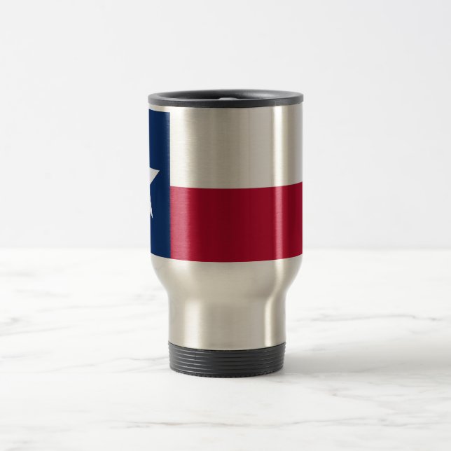 Caneca de viagem com Bandeira do Estado do Texas - (Centro)