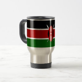 Caneca de viagem com Bandeira do Quênia