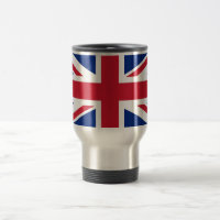 Caneca de viagem com bandeira do Reino Unido
