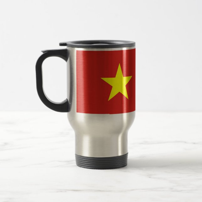 Caneca de viagem com bandeira do Vietname (Esquerda)