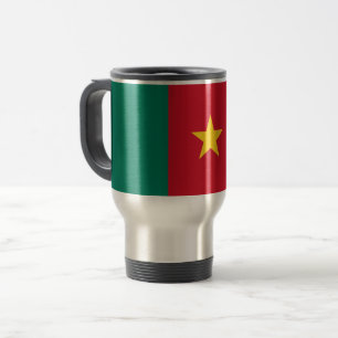Caneca de viagem com Bandeira dos Camarões
