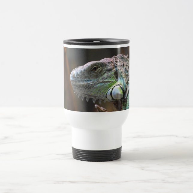 Caneca de viagem com cabeça de lagarto Iguana colo (Centro)